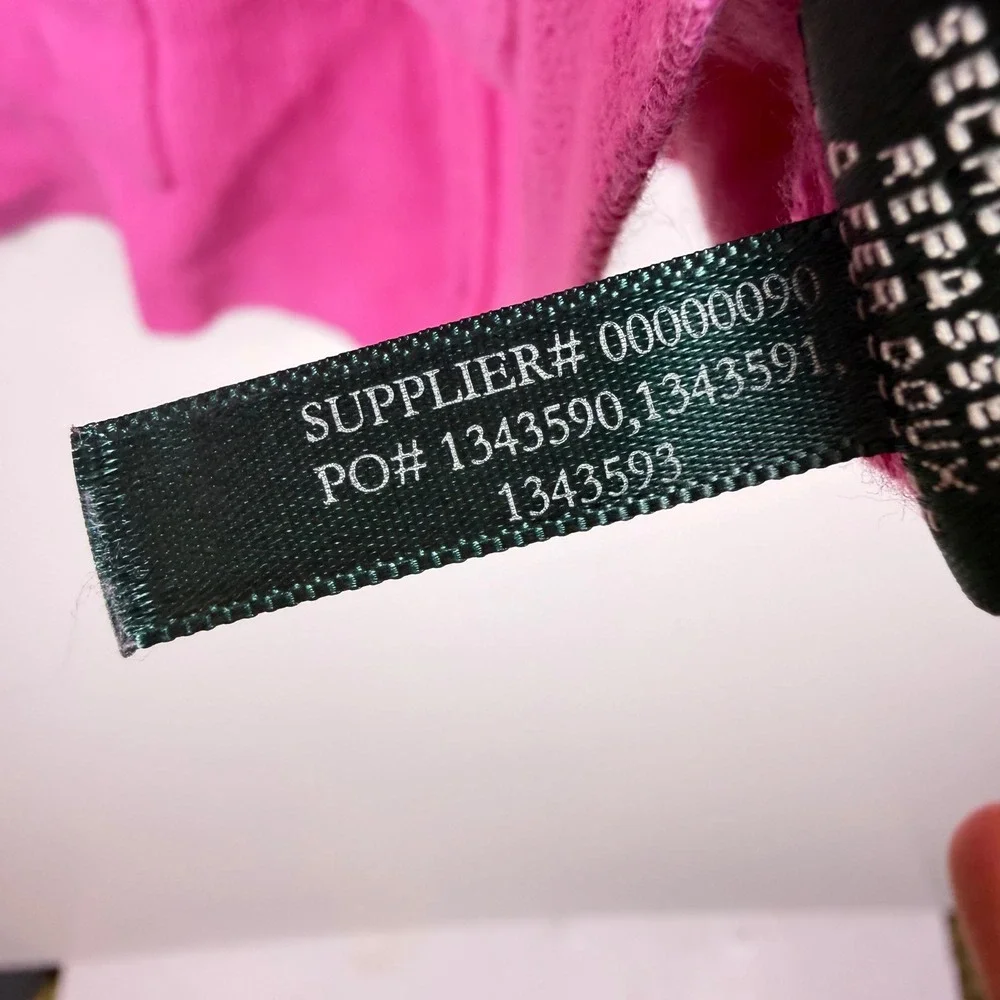 Lauren Ralph Lauren Pink Moto Full Zip Knit Cardigan Sweater Large